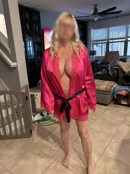 Just lounging around the house doing a little housework afte
