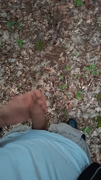 (M) stroking outside