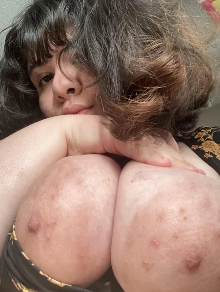 You can barely see the outline where my areola ends 😖