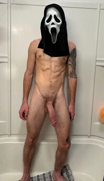 You open your shower curtain and find a fully nude monster c