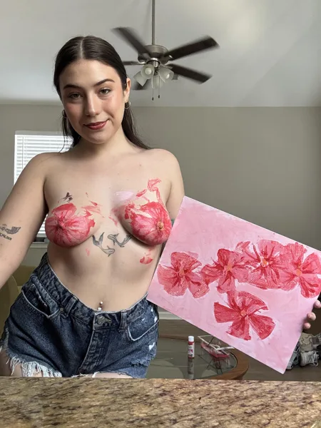 who knew boobs make for such a great paintbrush?!