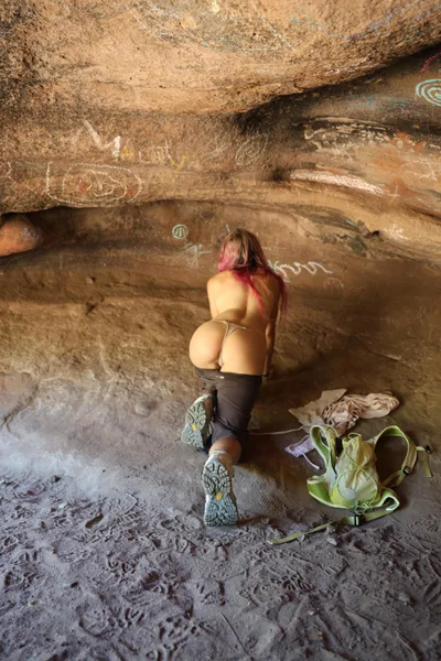 Bent over on my last hike [F]