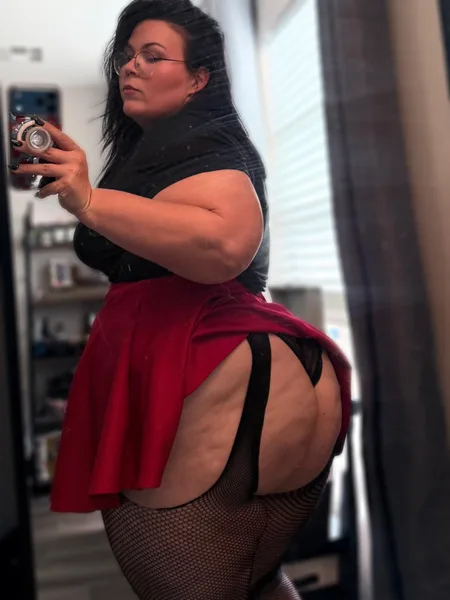 Fat ass and fishnets