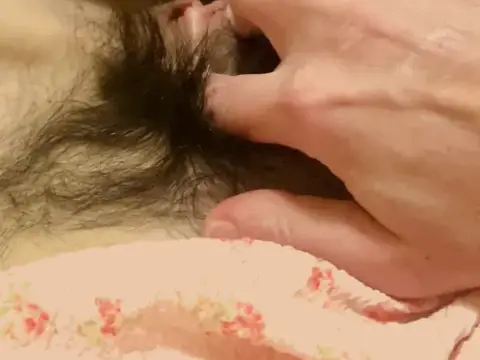 petting the she wolf.