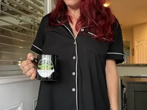 First thing in the morning but my pussy made an appearance.