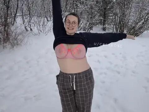 A true Canadian milf in April snow