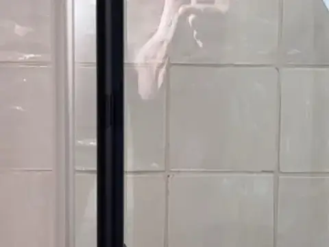 Shower door reflection